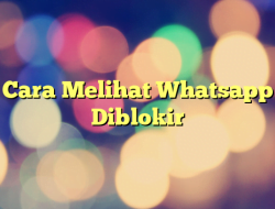 Cara Melihat Whatsapp Diblokir